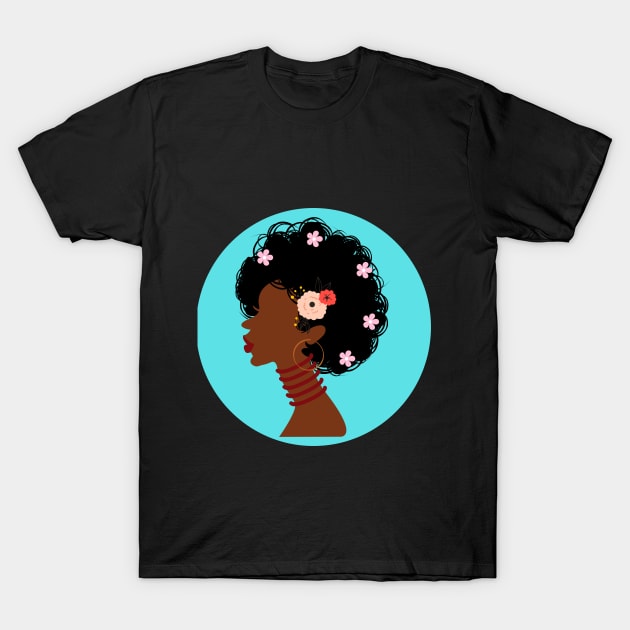 Afro Woman Melanin African American T-Shirt by Ms Ruth